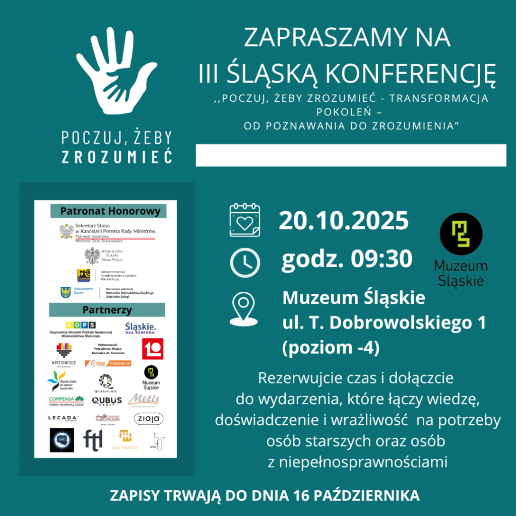 Zapraszamy na III Śląską Konferencję Poczuj, żeby zrozumieć